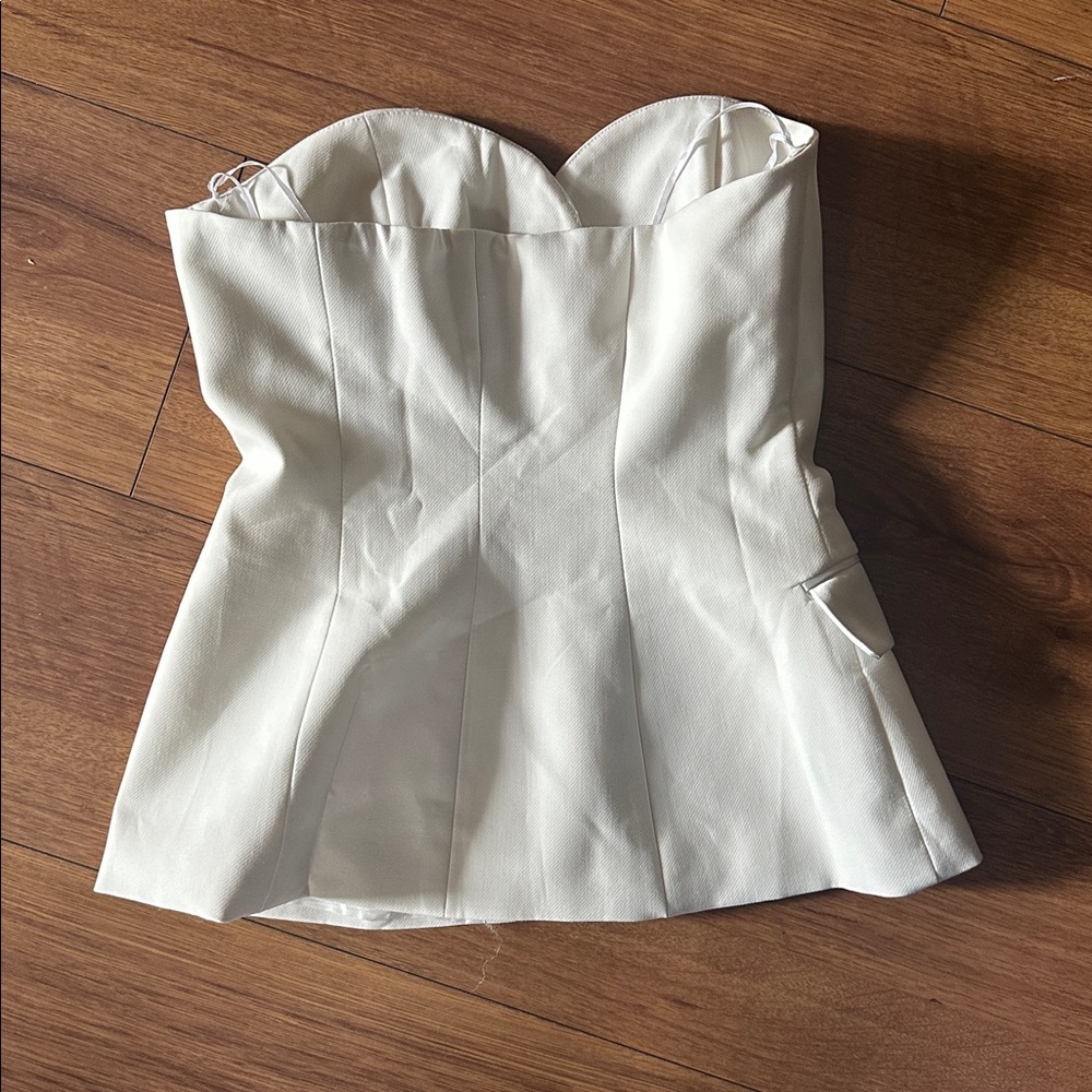 Zara MIXED SATIN EFFECT BUSTIER - Picture 6 of 8